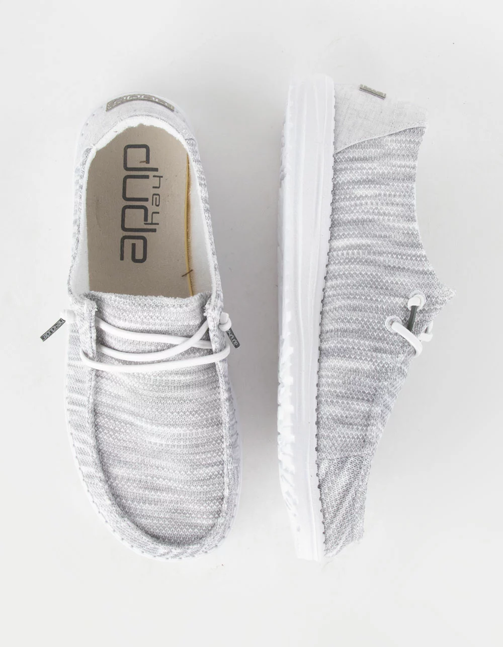 HEY DUDE Wendy Sox Glacier Grey Womens Slip On Shoes - Image 5