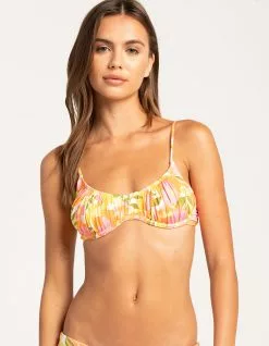 BILLABONG Summer Folk Ruched Bralette Bikini Top