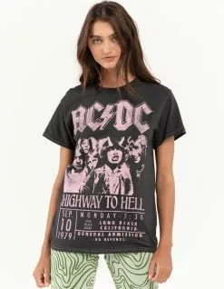 GOODIE TWO SLEEVES AC/DC Highway To Hell Womens Oversized Tee