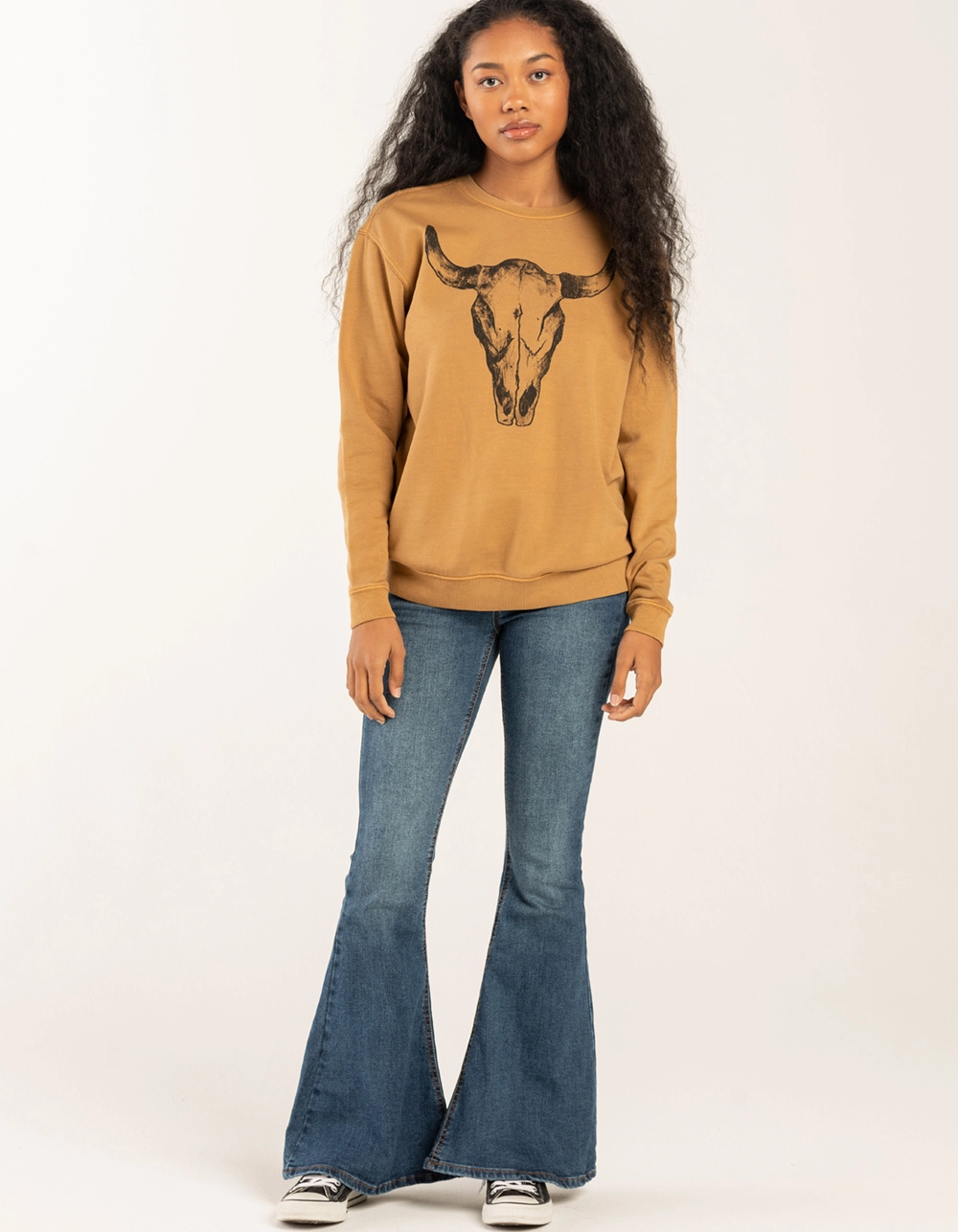 FULL TILT Western Horn Womens Crewneck Sweatshirt - Image 4