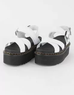 DR. MARTENS Voss II Athena Leather Strap Womens Platform Sandals