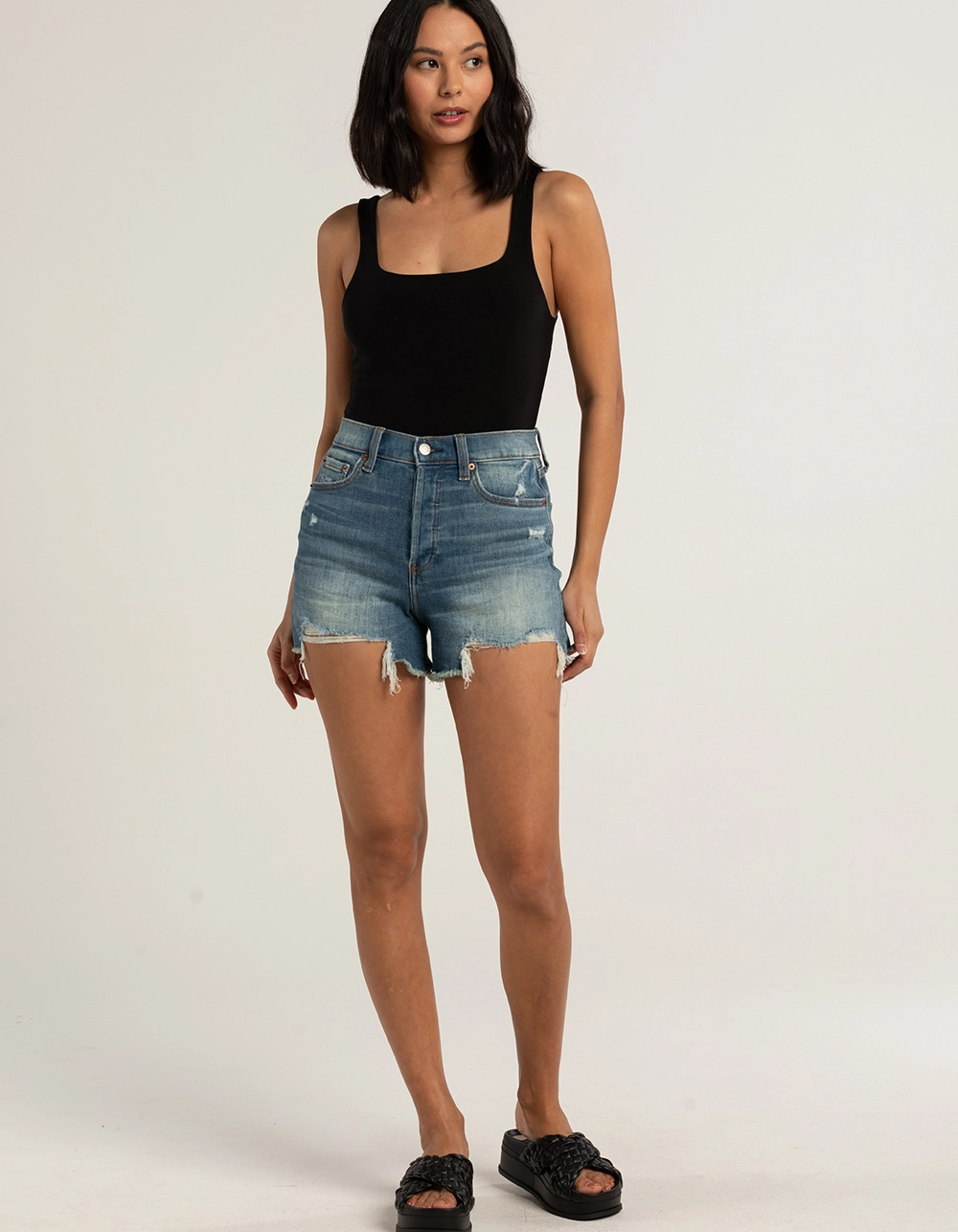 DAZE DENIM Bottom Line Womens High Rise Shorts - Image 5