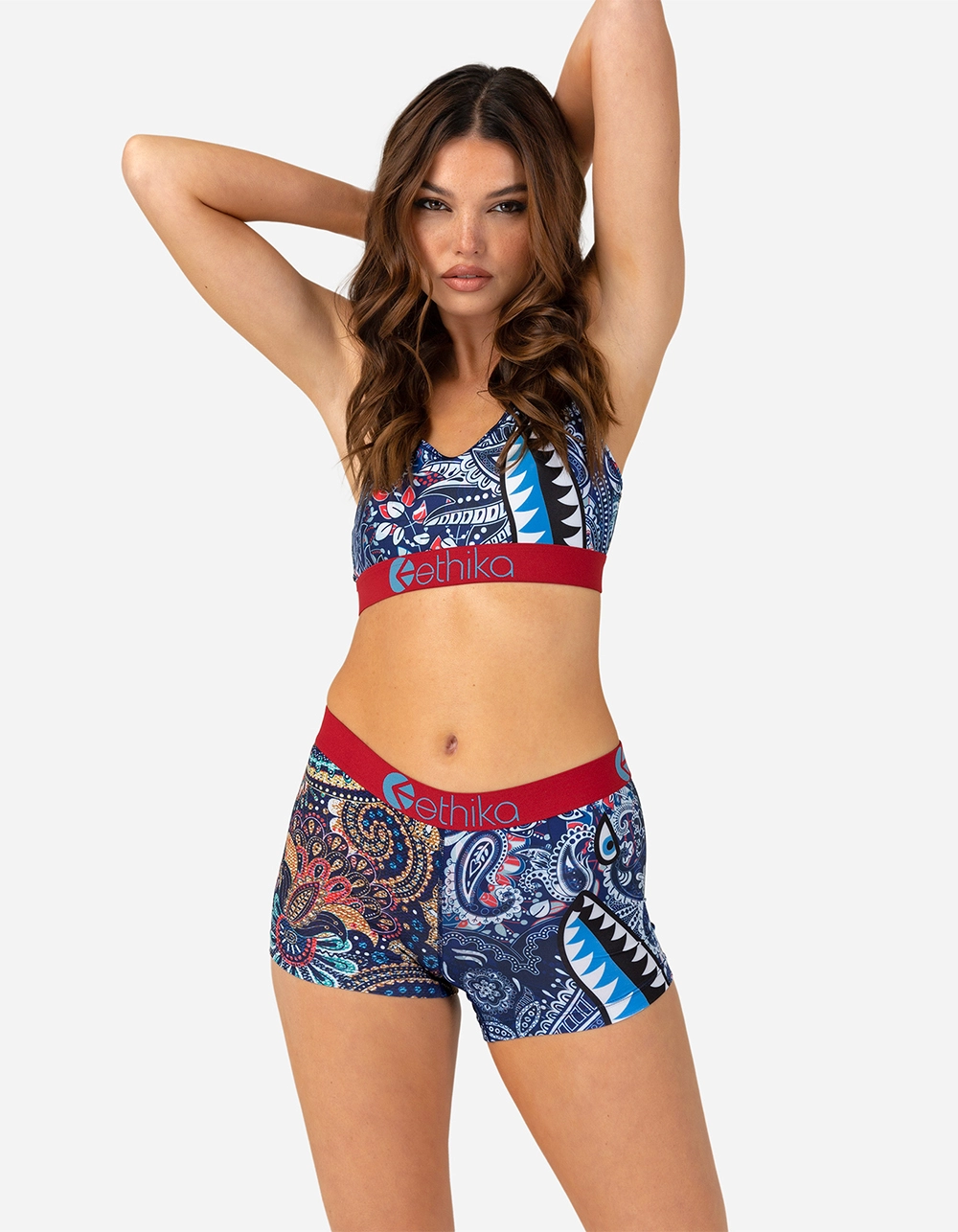ETHIKA Bomber Crazy Paisley Staple Womens Boyshorts