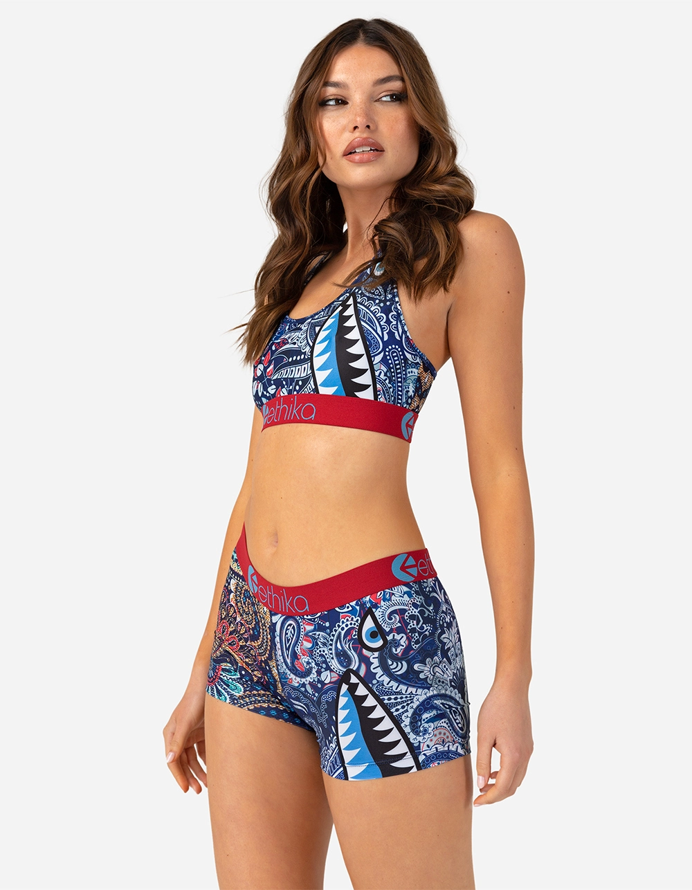 ETHIKA Bomber Crazy Paisley Staple Womens Boyshorts - Image 3