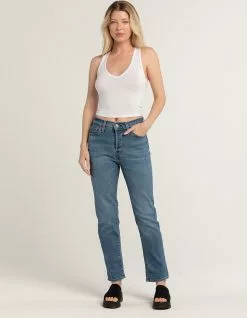 LEVI'S Wedgie Straight Womens Jeans - Summer Love In The Mist