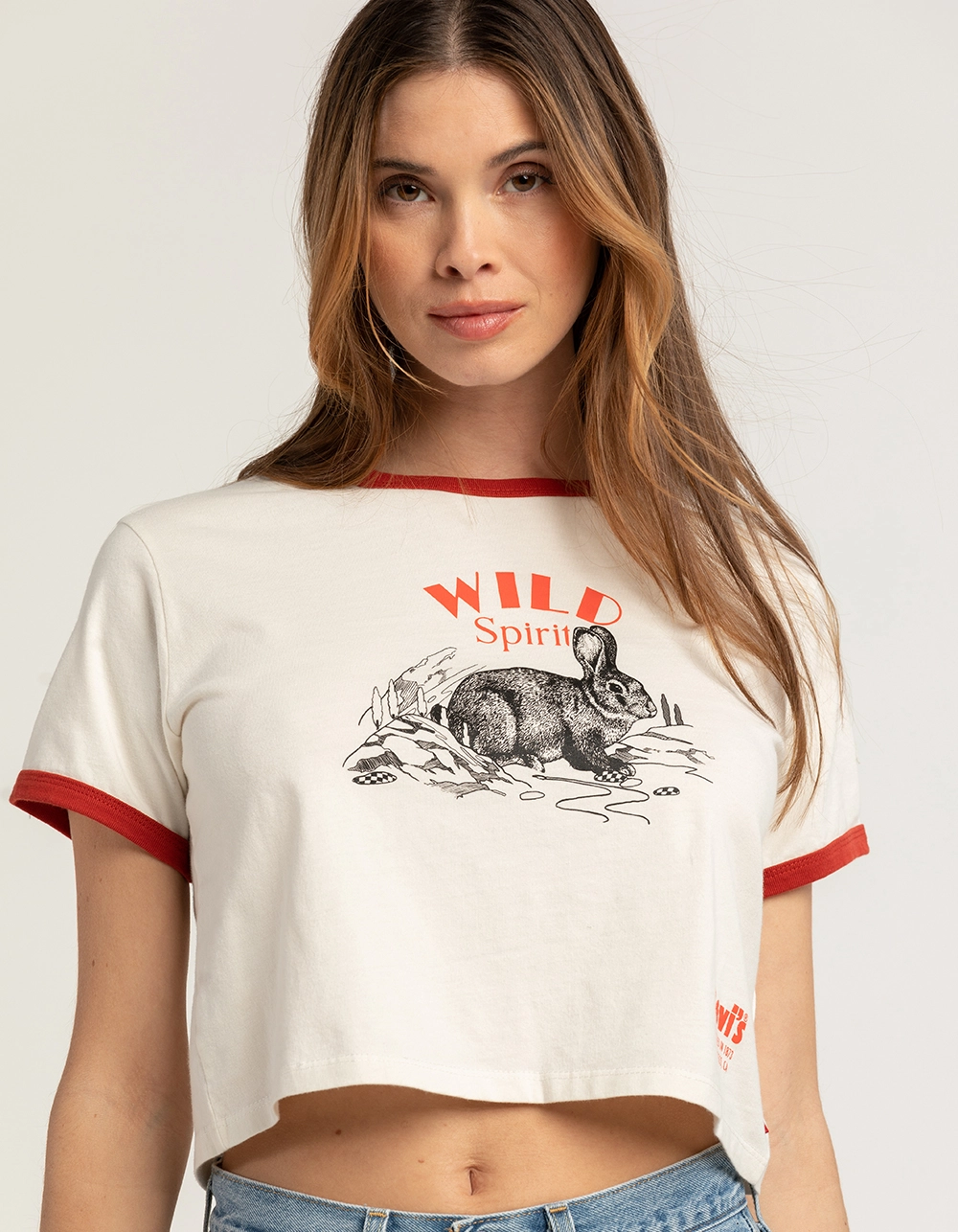 LEVI'S Wild Spirit Womens Crop Ringer Tee