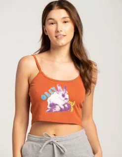 OBEY Bunny Rabbit Womens Crop Tank Top