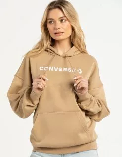 CONVERSE Embroidered Woodmark Womens Hoodie