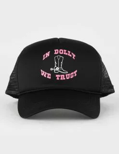 In Dolly We Trust Womens Trucker Hat