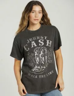 Merch Traffic JOHNNY CASH Boot Womens Tee