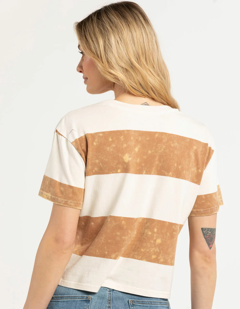FIVESTAR GENERAL CO. Stripe Crop Womens Tee - Image 3