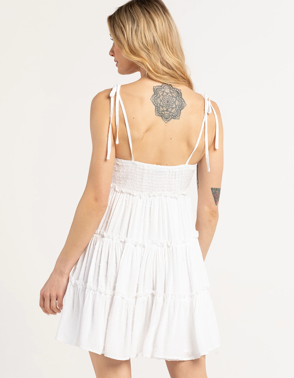 RSQ Womens Textured Tier Slip Dress - Image 3