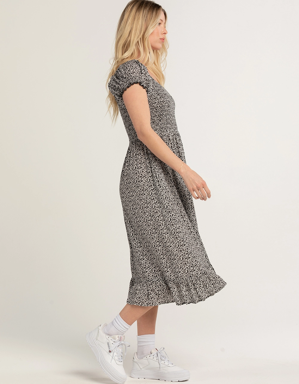 RSQ Womens Smock Tier Midi Dress - Image 3