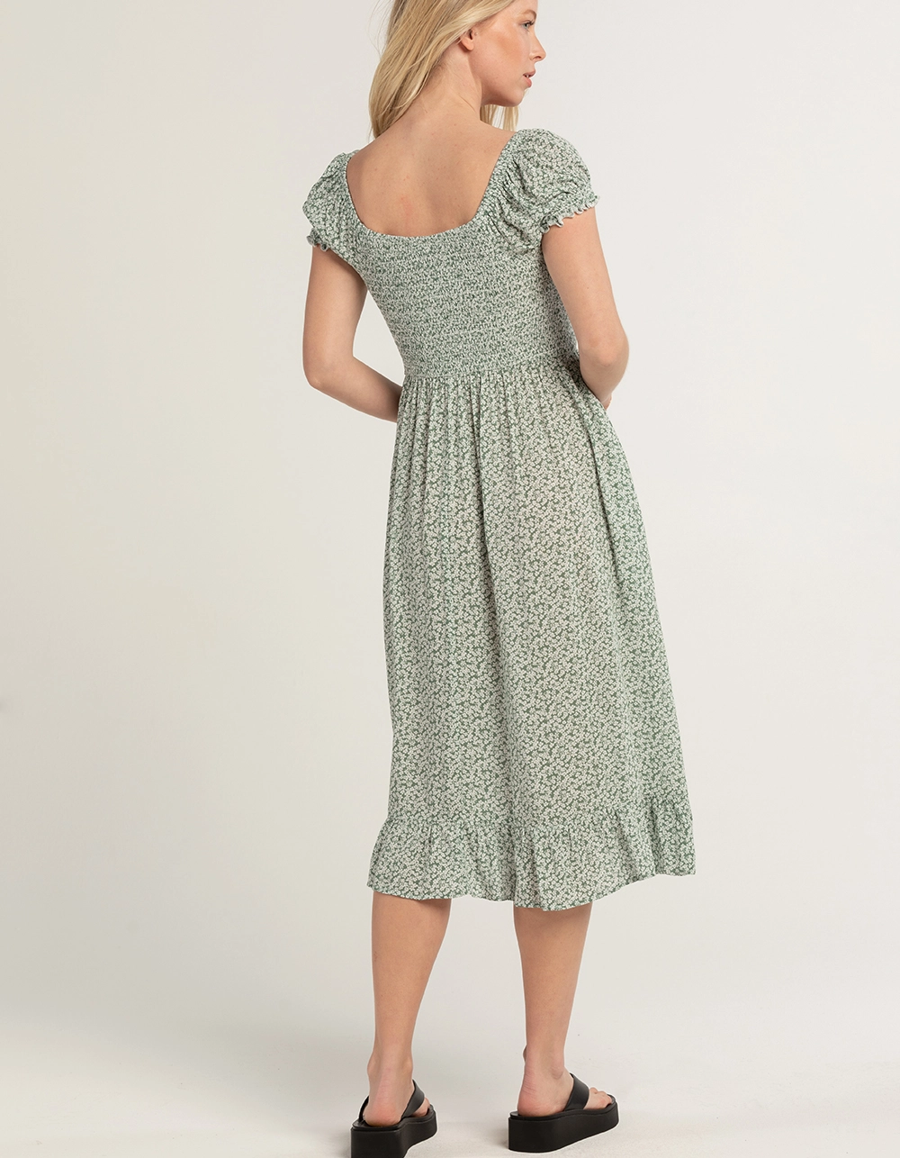 RSQ Womens Smock Tier Midi Dress - Image 3