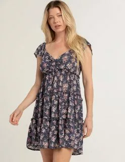 RSQ Puff Sleeve Tier Babydoll Dress
