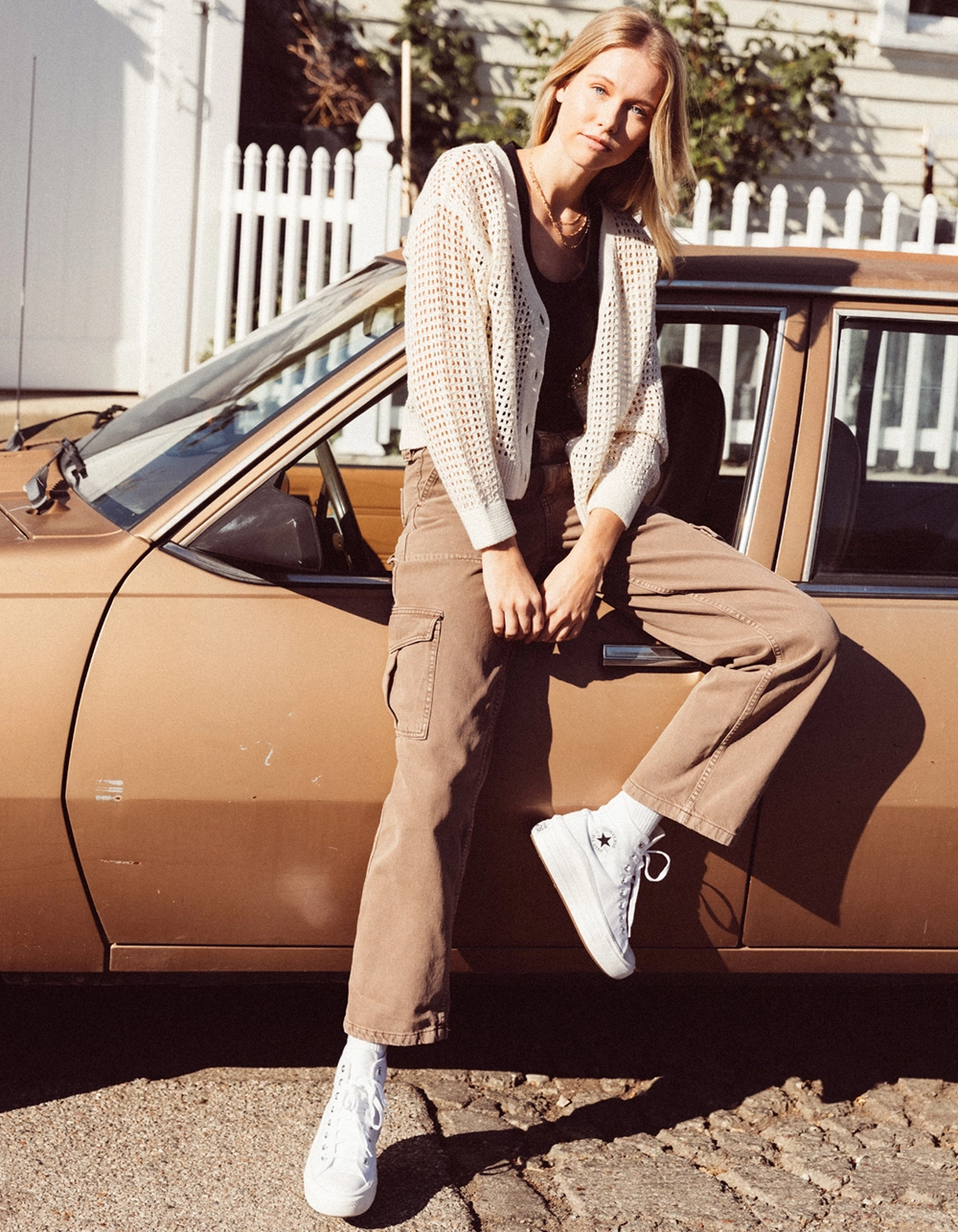 RSQ Womens Open Weave Cardigan - Image 5