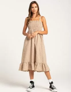 BRIXTON Malta Seersucker Womens Midi Dress