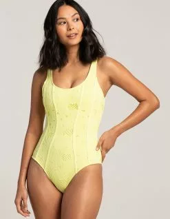 HURLEY Max Crochet One Piece Swimsuit
