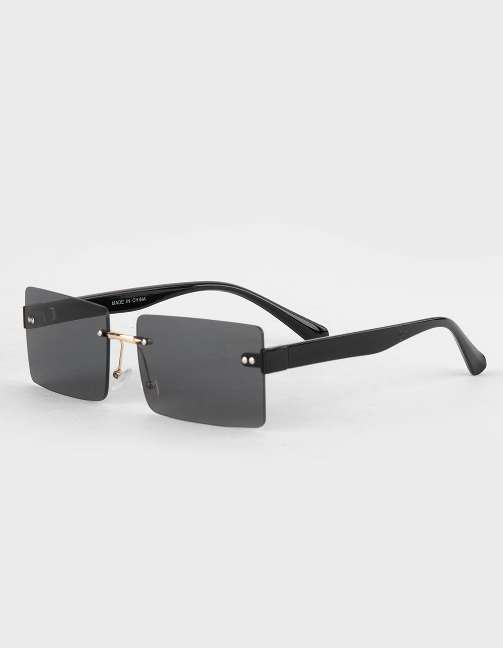 RSQ Rimless Oversized Rectangle Sunglasses