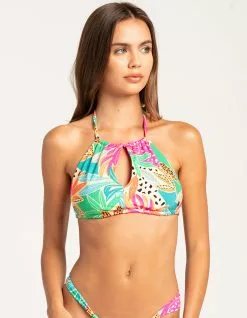 HURLEY Bahia Reversible High Neck Bikini Top