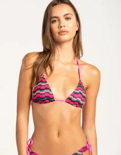 HURLEY Zumba Stripe Texture Triangle Bikini Top