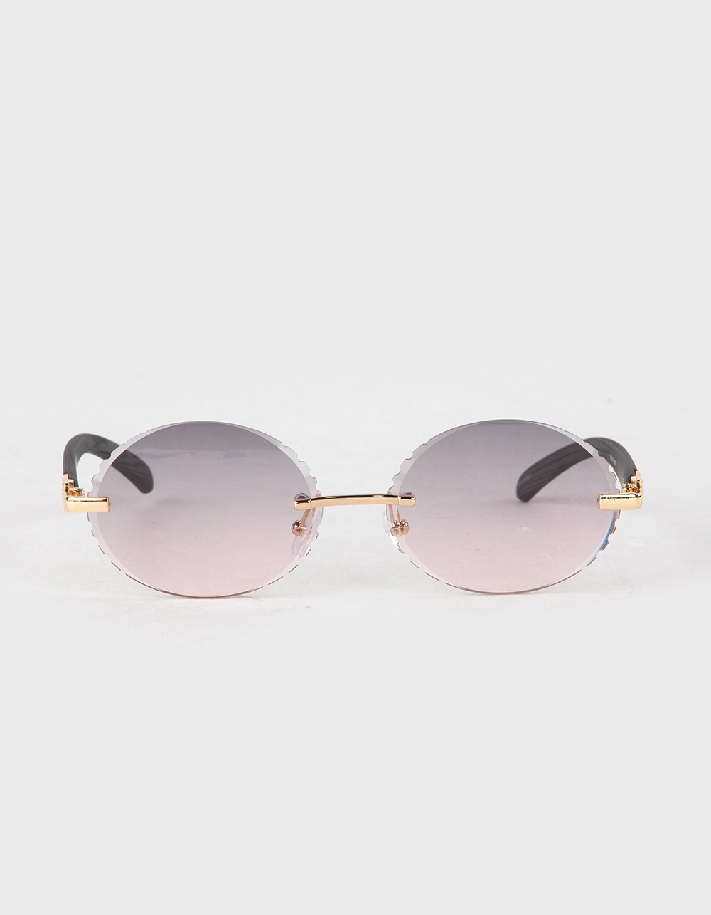 RSQ Cut Out Rimless Oval Sunglasses - Image 2