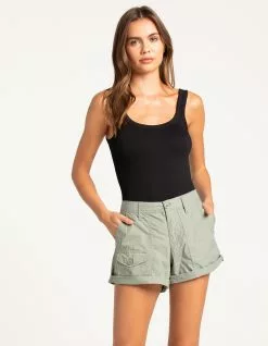 RSQ Womens Low Rise Mid Length Cargo Shorts