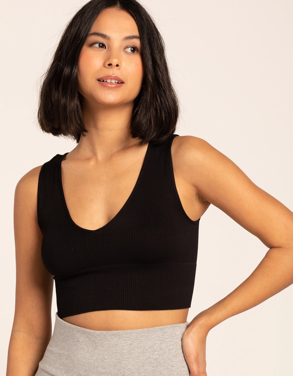 TILLYS Seamless Deep V Womens Tank
