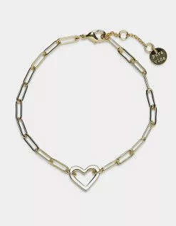 PURA VIDA Heart Paperclip Chain Bracelet