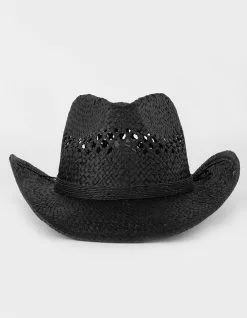Straw String Trim Womens Cowboy Hat