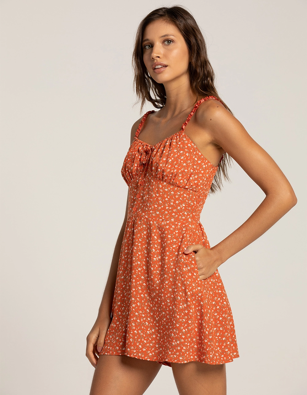 RSQ Womens Tie Front Romper - Image 2