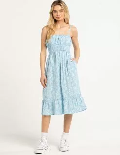 RSQ Womens Tier Printed Midi Dress