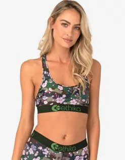 ETHIKA Peach Blossom Womens Sports Bra