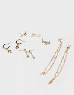 FULL TILT 6 Piece Wings/Flower/Heart Earrings