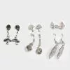 FULL TILT 6 Piece Fairy Wings & Mushroom Earrings