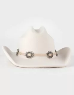 Wool Concho Trim Cowboy Hat