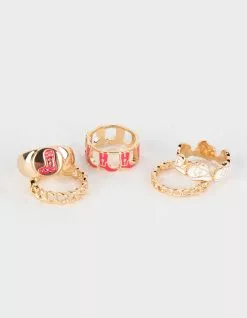 FULL TILT 5 Pack Cowboy Boot Ring Set