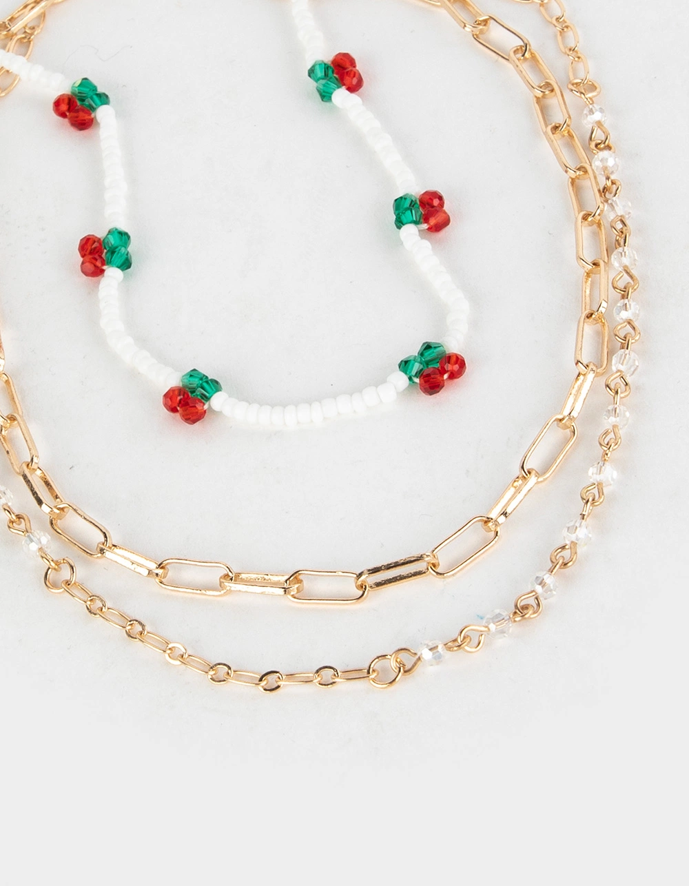 FULL TILT Layered Beaded Cherry Necklace - Image 3
