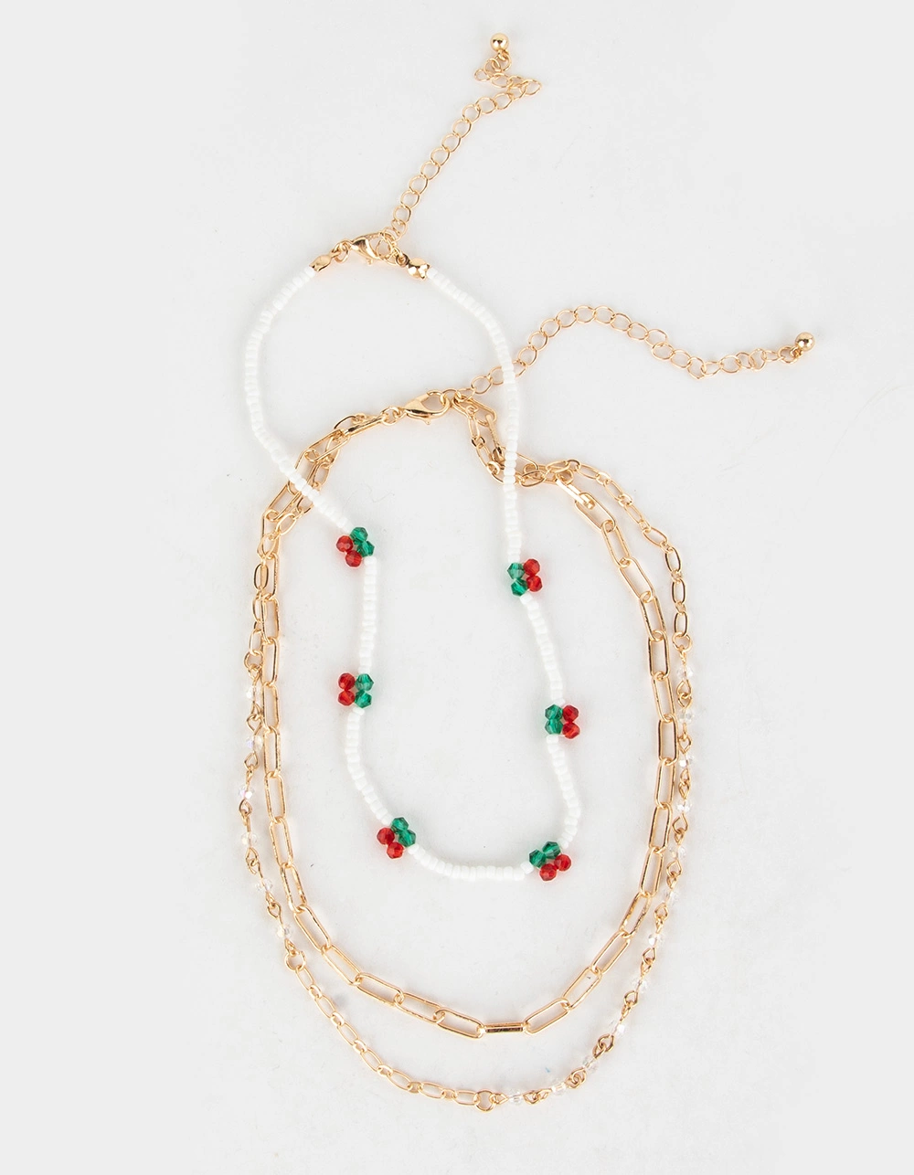 FULL TILT Layered Beaded Cherry Necklace - Image 4