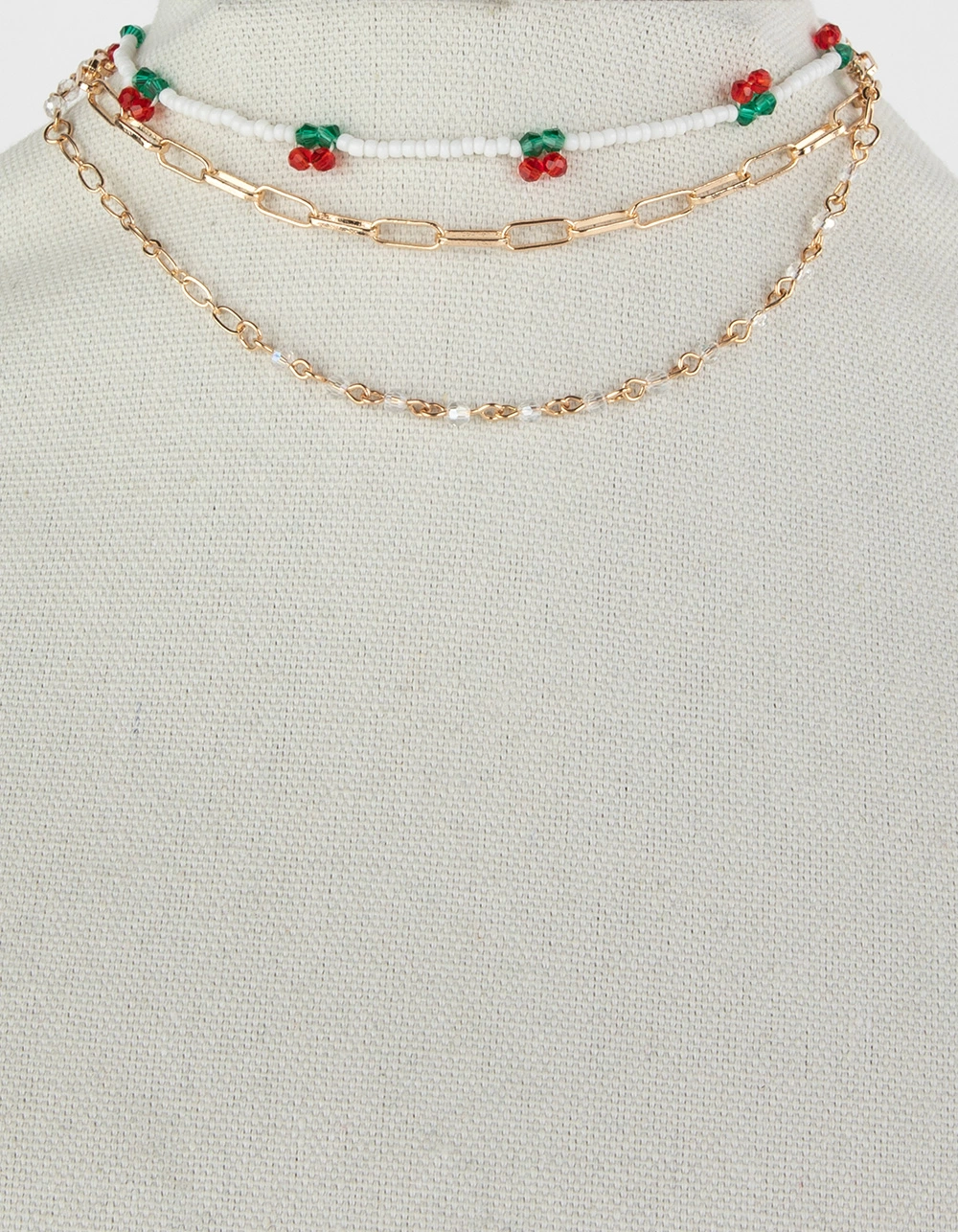 FULL TILT Layered Beaded Cherry Necklace - Image 5