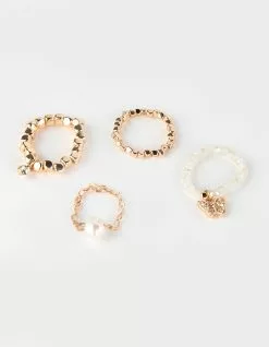 FULL TILT 4 Pack Beaded Ring Set