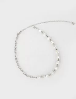 RSQ Half Pearl Texture Necklace