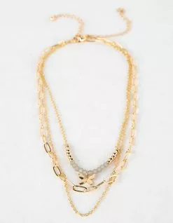 FULL TILT Layered Butterfly Necklace