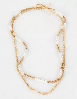 FULL TILT Layered Beaded Pearl Necklace