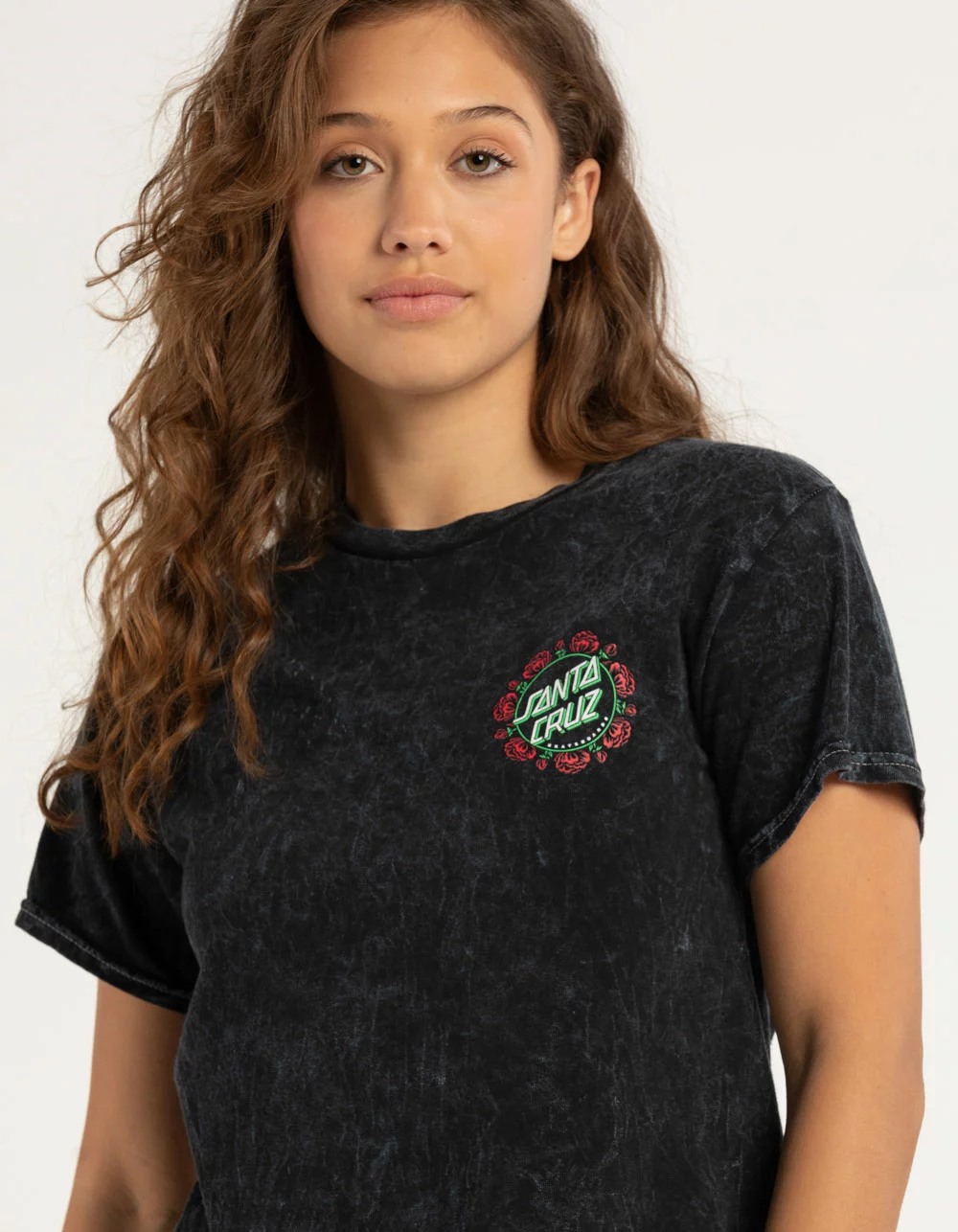 SANTA CRUZ Ring Rose Womens Crop Tee - Image 2
