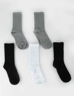 FULL TILT 5 Pack Womens Crew Socks