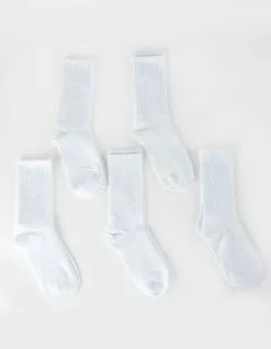 FULL TILT 5 Pack Womens Crew Socks