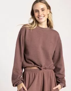 BDG Urban Outfitters Bubble Hem Womens Crewneck Fleece Sweatshirt