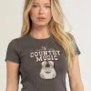 FULL TILT Guitar Country Music Womens Tee