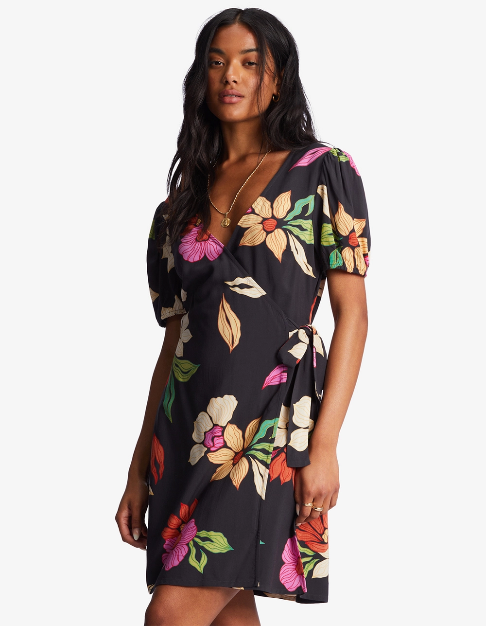 BILLABONG Hot Tropics Womens Mini Wrap Dress